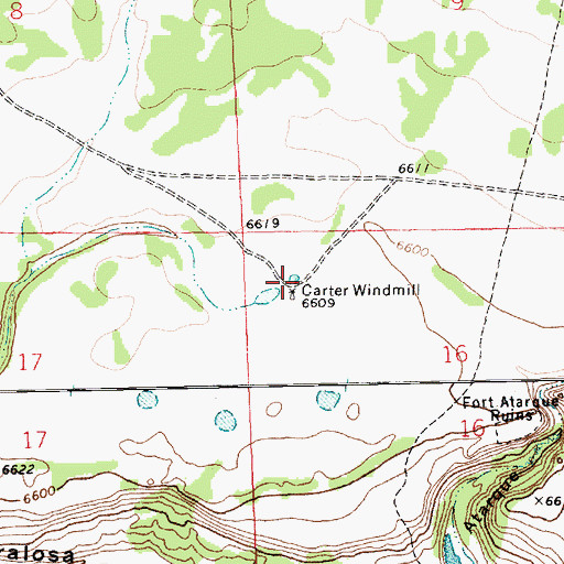 Topographic Map of Carter Windmill, NM