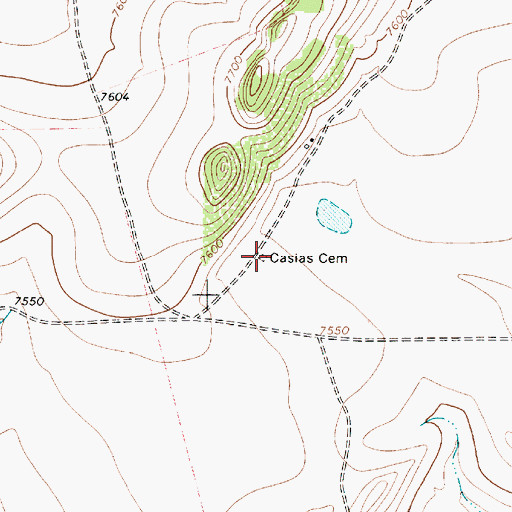 Topographic Map of Casias Cemetery, NM