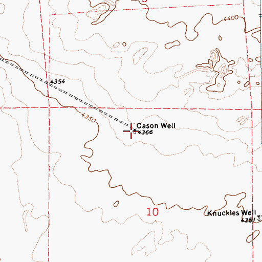Topographic Map of Cason Well, NM