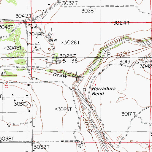 Topographic Map of Cass Draw, NM