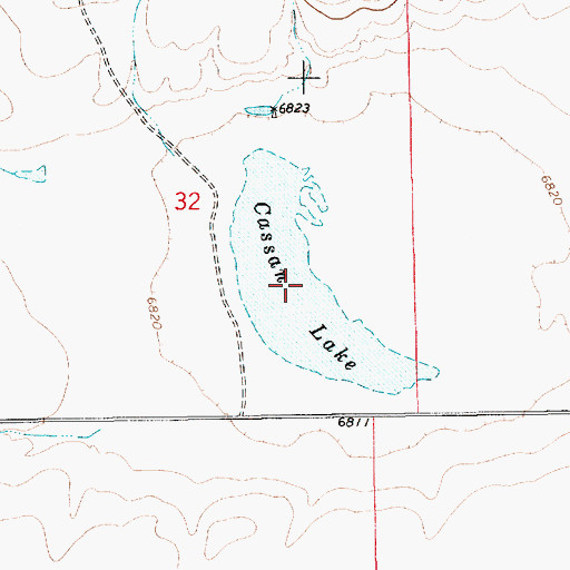 Topographic Map of Cassan Lake, NM
