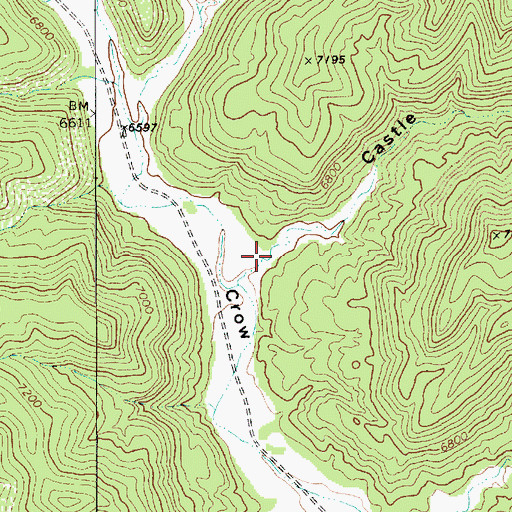 Topographic Map of Castle Canyon, NM