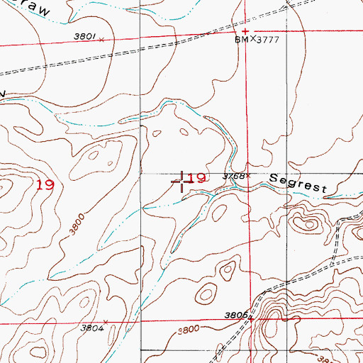 Topographic Map of Cat Claw Draw, NM
