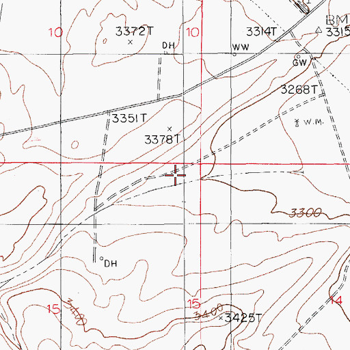 Topographic Map of Catclaw Draw, NM