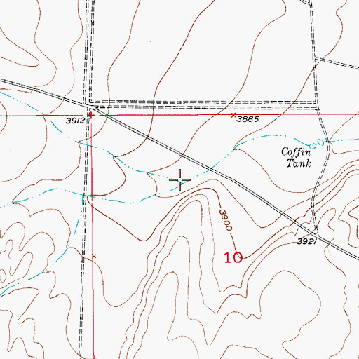 Topographic Map of Catclaw Draw, NM