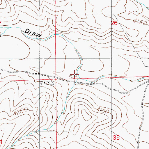 Topographic Map of Catclaw Draw, NM