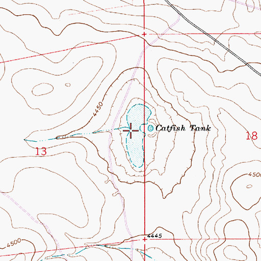 Topographic Map of Catfish Tank, NM