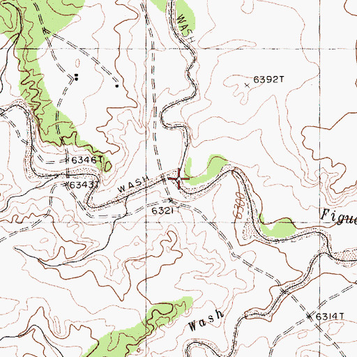 Topographic Map of Catron Wash, NM