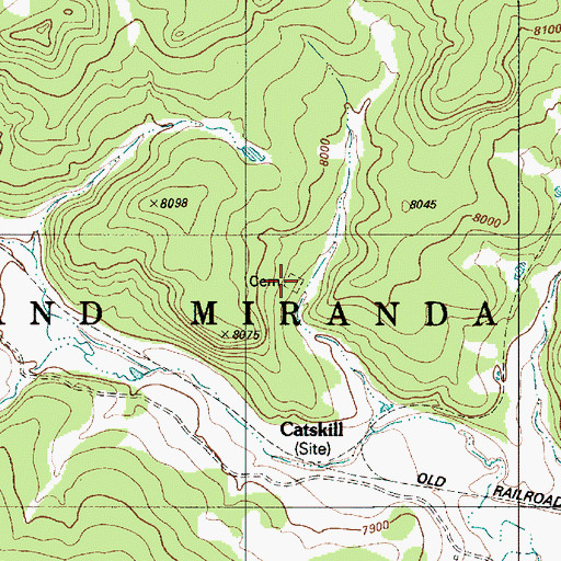 Topographic Map of Catskill Cemetery, NM