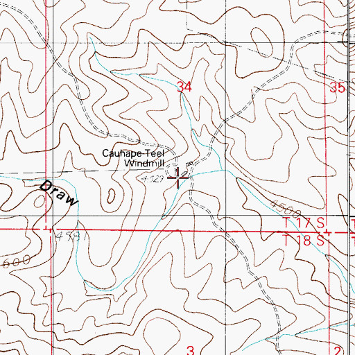 Topographic Map of Cauhape Teel Windmill, NM
