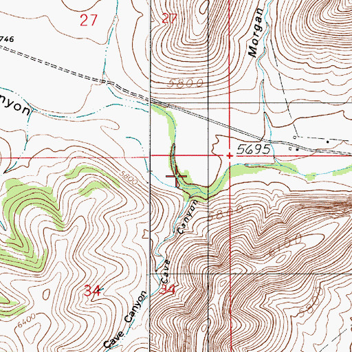 Topographic Map of Cave Canyon, NM
