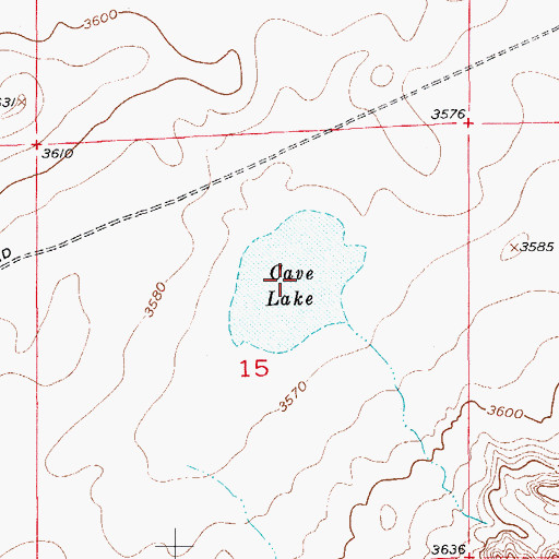 Topographic Map of Cave Lake, NM