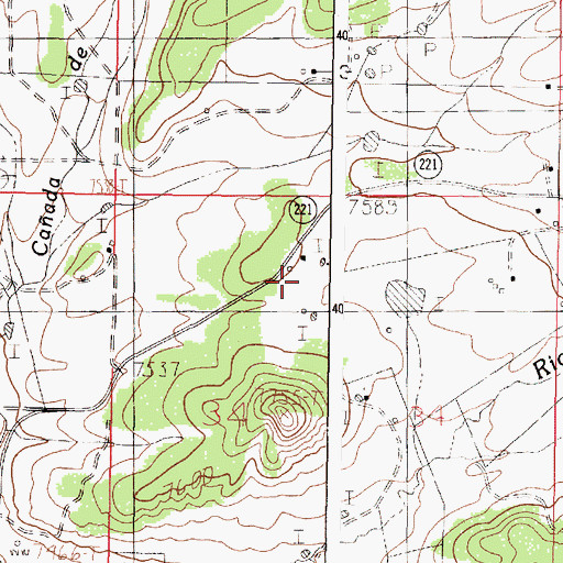 Topographic Map of Cebolla Church, NM