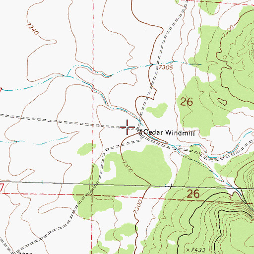 Topographic Map of Cedar Canyon, NM