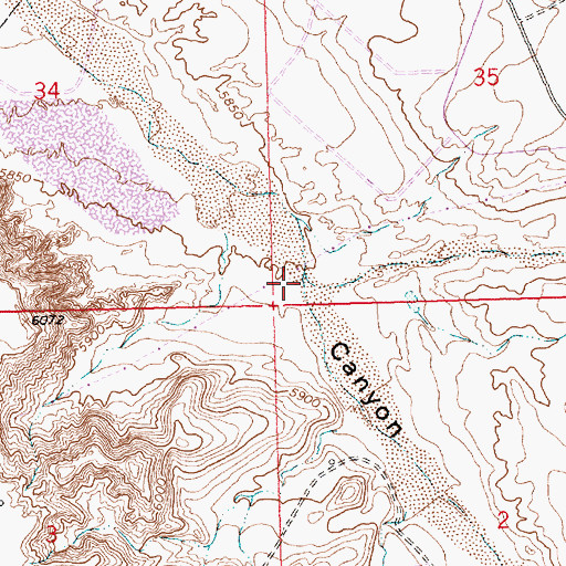 Topographic Map of Cedar Canyon, NM