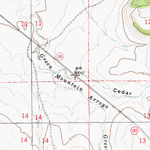 Topographic Map of Cedar Canyon, NM