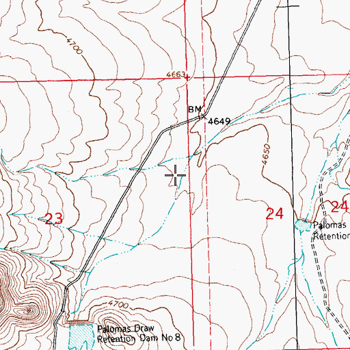Topographic Map of Cedar Grove Draw, NM