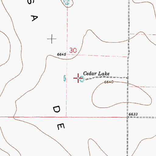 Topographic Map of Cedar Lake, NM