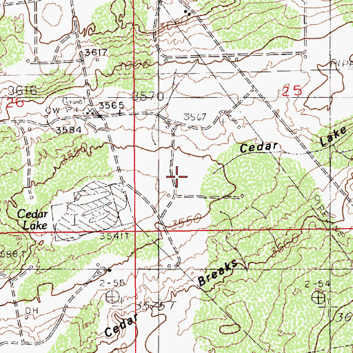 Topographic Map of Cedar Lake Draw, NM
