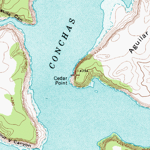 Topographic Map of Cedar Point, NM