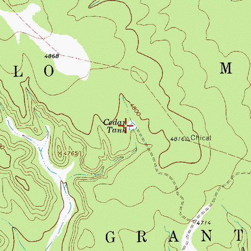 Topographic Map of Cedar Tank, NM