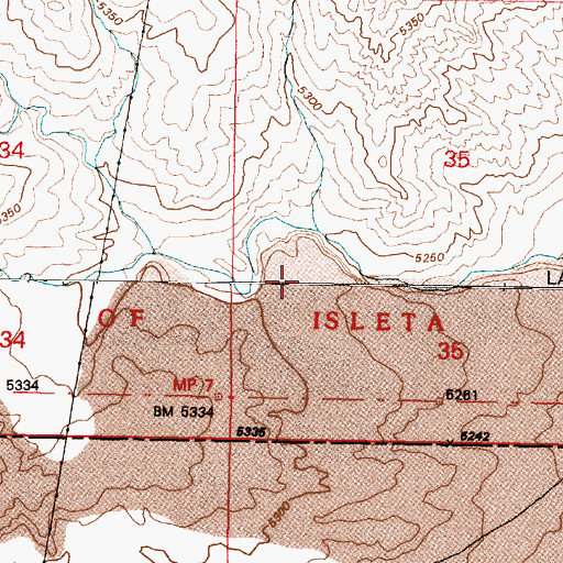 Topographic Map of Cedar Wash, NM