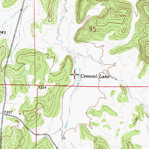 Topographic Map of Cement Lake, NM