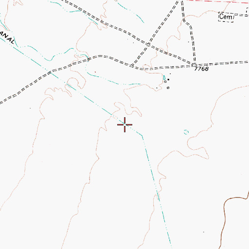 Topographic Map of Cerro Canal, NM