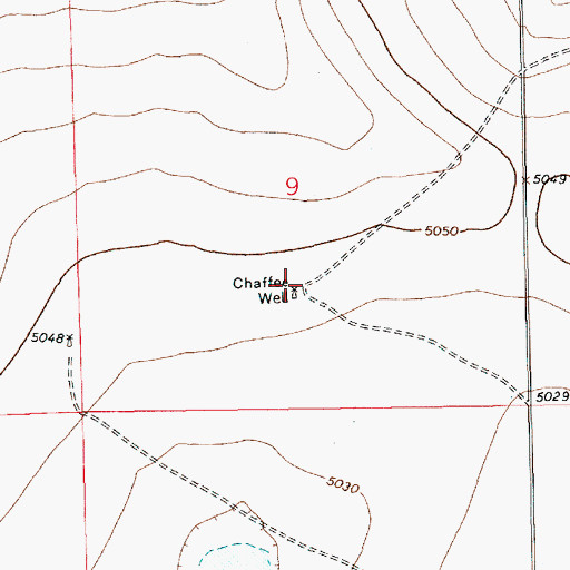 Topographic Map of Chaffee Well, NM