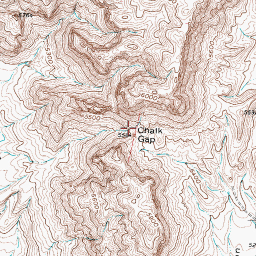 Topographic Map of Chalk Gap, NM