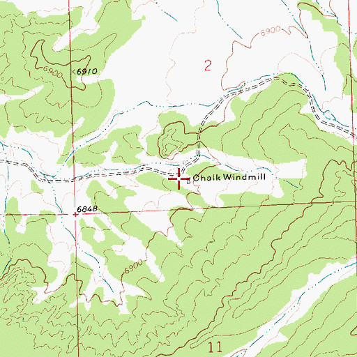 Topographic Map of Chalk Windmill, NM