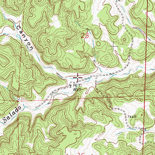 Topographic Map of Chamisa Canyon, NM