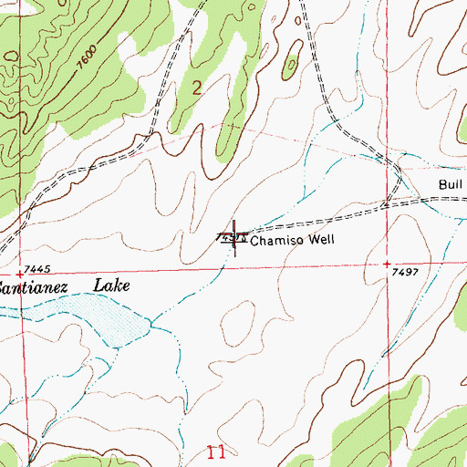Topographic Map of Chamiso Well, NM