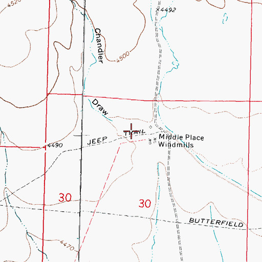 Topographic Map of Chandler Draw, NM