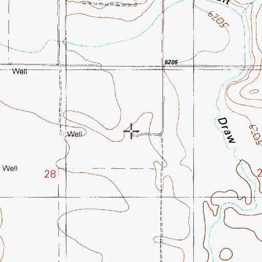 Topographic Map of Chaney Ranch, NM