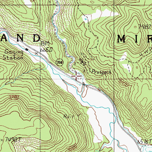 Topographic Map of Chase Canyon, NM