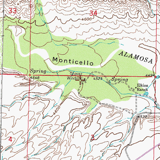 Topographic Map of Chavez Windmill, NM
