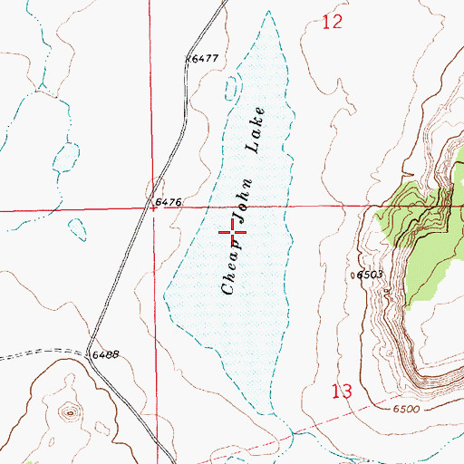 Topographic Map of Cheap John Lake, NM
