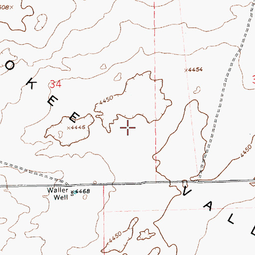 Topographic Map of Cherokee Valley, NM