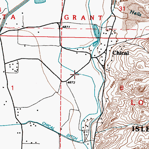 Topographic Map of Chical Ditch, NM