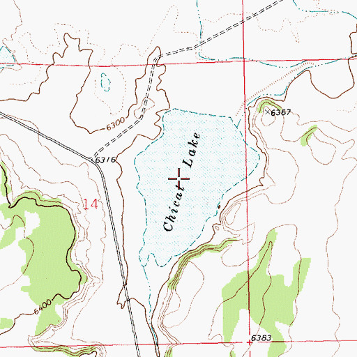 Topographic Map of Chical Lake, NM