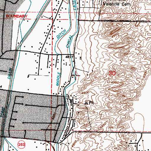 Topographic Map of Chical Lateral, NM