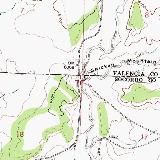 Topographic Map of Chicken Mountain Draw, NM