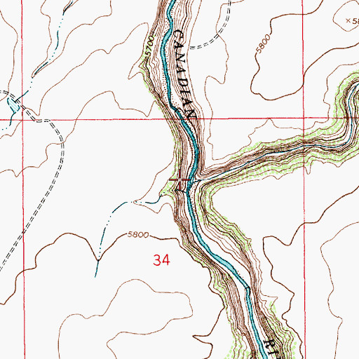 Topographic Map of Chico Creek, NM