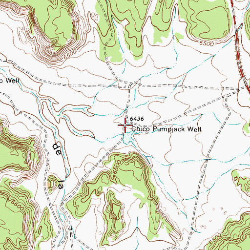 Topographic Map of Chico Pumpjack Well, NM
