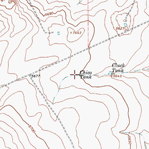 Topographic Map of Chico Tank, NM