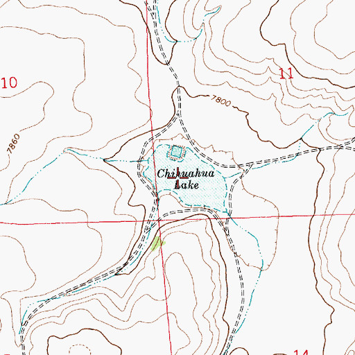 Topographic Map of Chihuahua Lake, NM