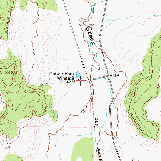 Topographic Map of Chillie Point Windmill, NM