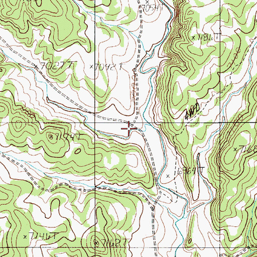 Topographic Map of Chimney Canyon, NM
