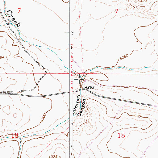 Topographic Map of Chimney Canyon, NM
